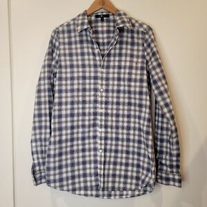 7 For All Mankind plaid button down shirt size small